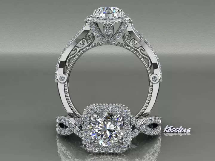 Custom design process step: finished ring
