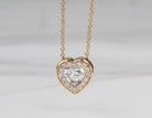 1/2ct. Newborn Lab Created Diamond Heart Pendant in 14K Yellow Gold