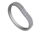 1/4ct. t.w. Curved Diamond Wedding Ring in 14K White Gold