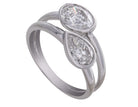 1 3/4ct. t.w. Diamond Bezel 2-Stone Ring in 14K White Gold