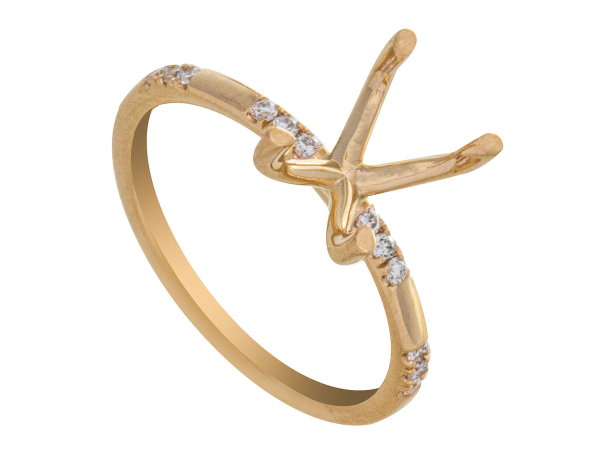 1/10ct. t.w. Diamond Engagement Ring in 14K Yellow Gold