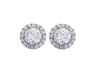 2 1/2ct. t.w. Diamond Halo Stud Earrings in 14K White Gold