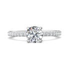 1/5ct. t.w. Round Cut Diamond Engagement Ring in 14K White Gold