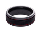 Black Zirconium and Forged Carbon Fiber Wedding Ring