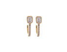 1ct. t.w. Diamond Hoop Earrings in 14K Yellow Gold