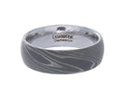 7mm Comfort Fit Men's Wedding Band in Damascus Steel