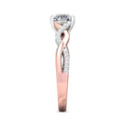 1/10ct. t.w. Round Cut Diamond Engagement Ring in 14K Rose and White Gold