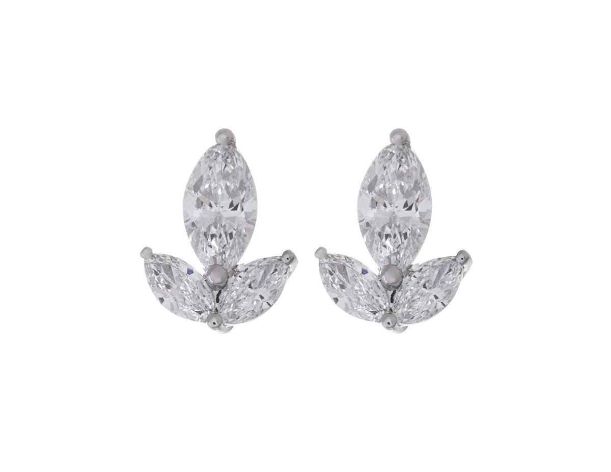 3/4ct. t.w. Marquise Cut Newborn Lab Created Diamond Earrings in 14K White Gold