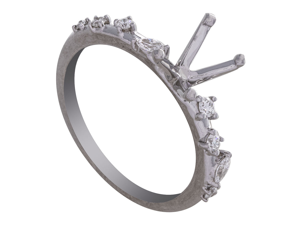 1/5ct. t.w. Diamond Engagement Ring in 14K White Gold
