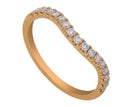 1/4ct. t.w. Chevron Diamond Anniversary Ring in 14K Yellow Gold