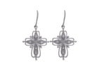 .05ct. t.w. Diamond Cross Earrings in Sterling Silver