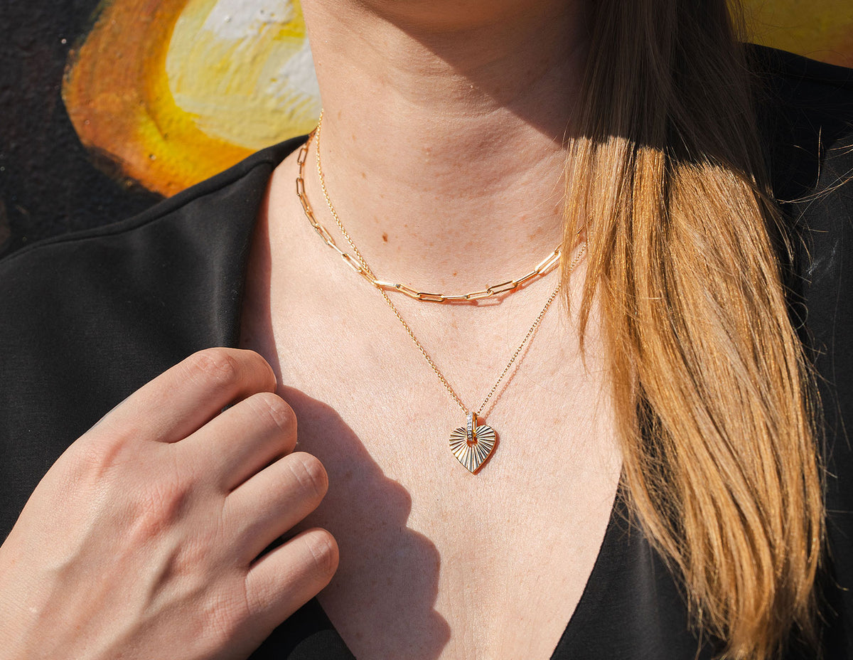 .03ct. t.w. Diamond Heart Pendant in Vermeil