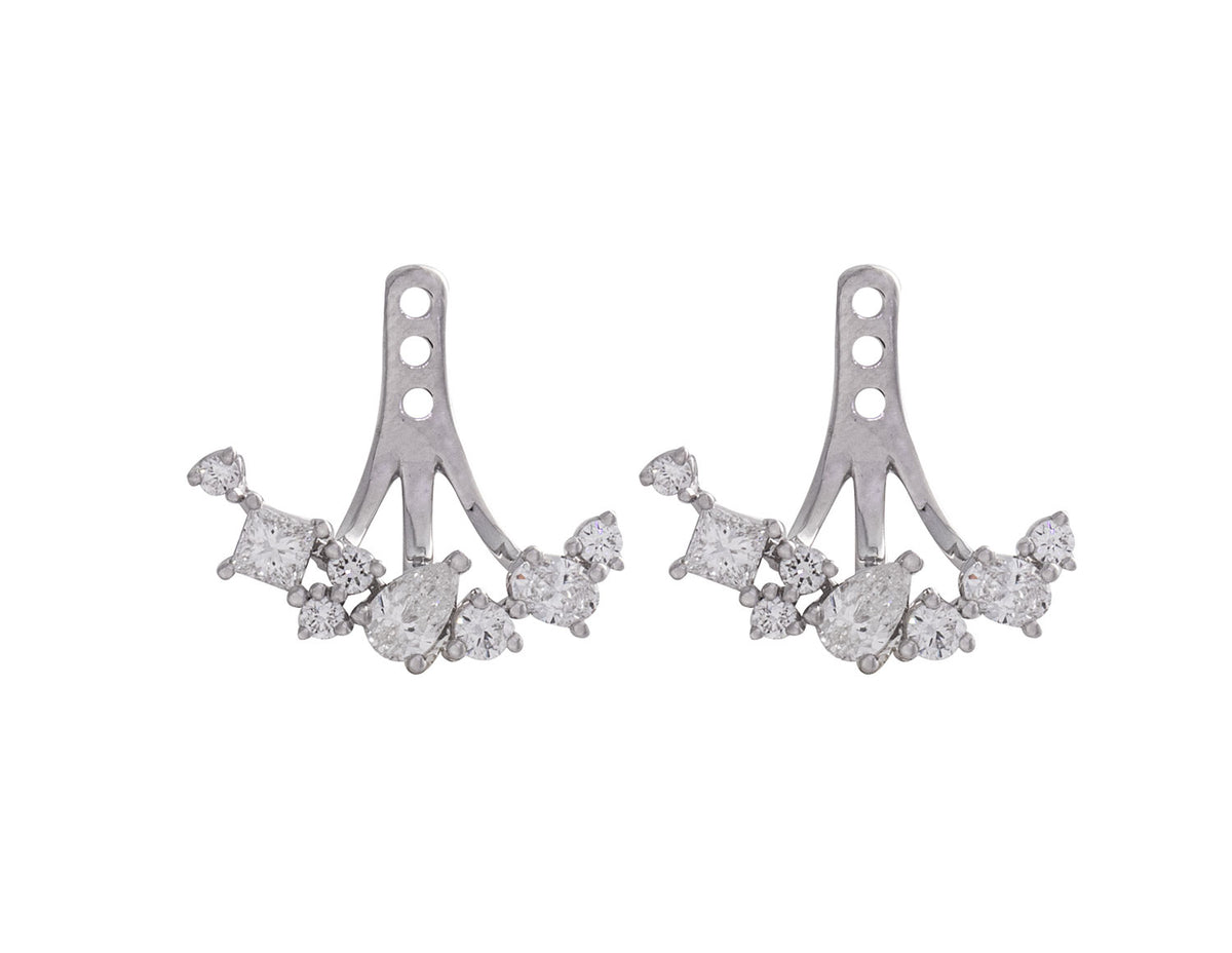 7/8ct. t.w. Diamond Earring Jackets in 14K White Gold