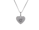 .01ct. Diamond Heart Pendant in Sterling Silver