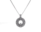 1/14ct. Diamond Puffed Pendant in Sterling Silver