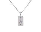 .01ct. Laser Initial "A" Pendant in Sterling Silver