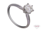 1ct. Round Cut Solitaire Diamond Engagement Ring in 14K White Gold