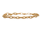 7.25" Marquise Textured Chain Bracelet in 14K Yellow Gold