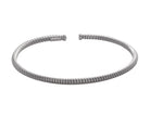 3mm Tubogas Open Round Bangle Bracelet in Sterling Silver