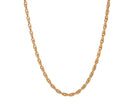 18" Solid Diamond Cut Rope Chain in 10K Yellow Gold