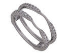 2/5ct. t.w. Diamond Wedding Guard in 14K White Gold