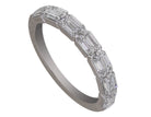 1 1/2ct. t.w. Emerald Cut Newborn Lab Created Diamond Anniversary Ring in 14K White Gold