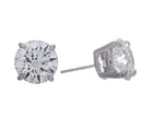 7 1/4ct. t.w. Round Brilliant Newborn Lab Created Diamond Stud Earrings in 14K White Gold