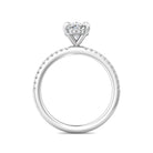 1/5ct. t.w. Oval Cut Diamond Engagement Ring in 14K White Gold