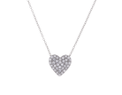 1/6ct. t.w. Heart Shape Newborn Lab Created Diamond Fashion Pendant in Sterling Silver
