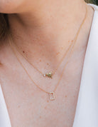 1/10ct. t.w. Diamond Rectangle Pendant in 10K Yellow Gold