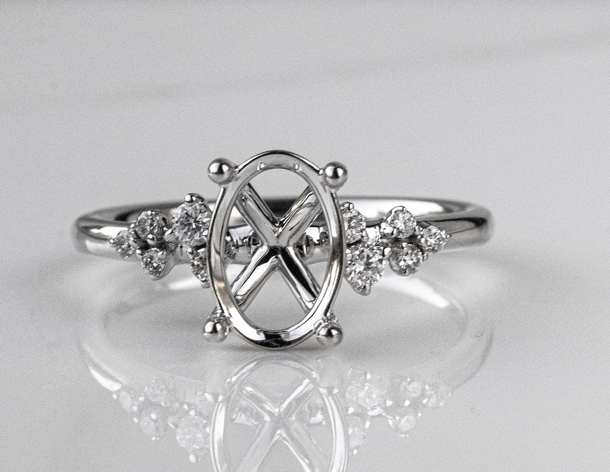 1/7ct. t.w. Diamond Engagement Ring in 14K White Gold