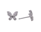 1/5ct. t.w. Diamond Butterfly Earrings in 10K White Gold