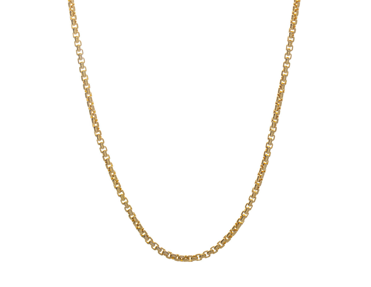 20" 1.8mm Gold Rounded Box Chain in 14K Yellow Gold