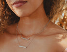 1/2ct. t.w. Mixed-Stone Diamond Bar Pendant in 14K White Gold