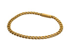 Stainless Steel 4.6mm Gold-IP Polished Curb Link With Key Clasp Bracelet