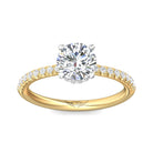 1/4ct. t.w. Round Cut Diamond Engagement Ring in 14K Yellow and White Gold