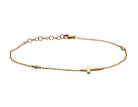 .05ct. t.w. Diamond-By-The-Yard Cross Bracelet in 14K Yellow Gold