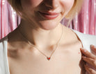 1/14ct. t.w. Red Ceramic Heart Pendant in Sterling Silver