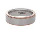 7mm Comfort Fit Men's Wedding Band in Cobalt Chrome and 14K Rose Gold