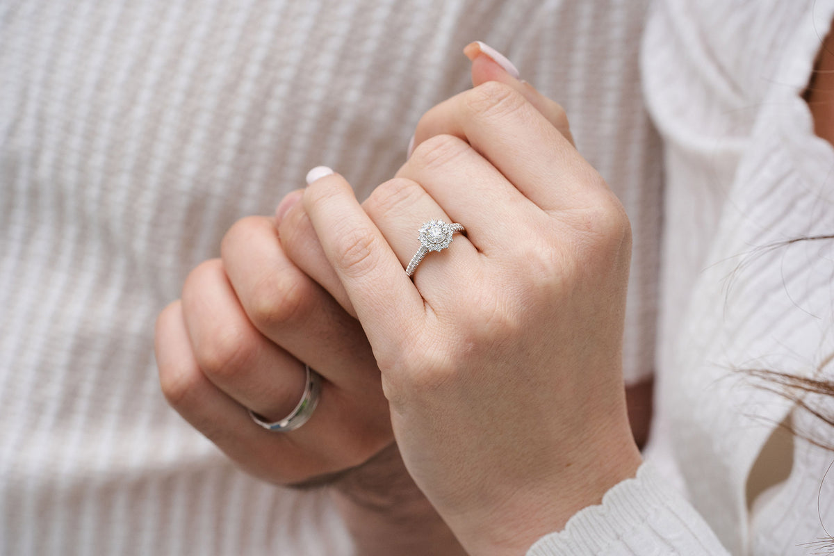 Natural and Newborn lab-created diamond options at Kesslers