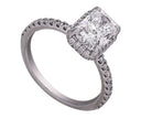 2 1/2ct. t.w. Radiant Cut Newborn Lab Created Diamond Engagement Ring in 14K White Gold