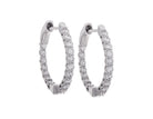 3/4ct t.w. Newborn Lab Created Diamond Hoop Earrings in 14K White Gold