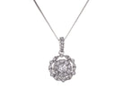 3/4ct. t.w. Diamond Cluster Pendant in 14K White Gold
