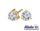 1/4ct. t.w. Kessler 81 Round Diamond Stud Earrings in 14K Yellow Gold