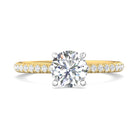 1/4ct. t.w. Round Cut Diamond Engagement Ring in 14K Yellow and White Gold
