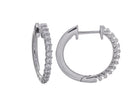 1/2ct. t.w. Newborn Lab Created Diamond Hoop Earrings in Sterling Silver