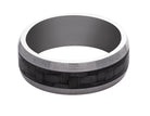 Titanium ad Carbon Fiber Wedding Ring
