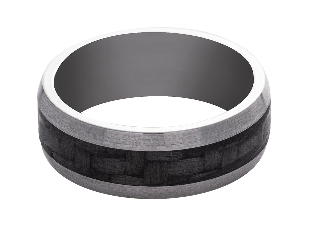 Titanium ad Carbon Fiber Wedding Ring