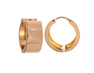 15mm Round Hoop Earrings in 10K Yellow Gold