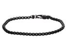 8.5" Black Ion-Plated Stainless Steel Rounded Box Bracelet